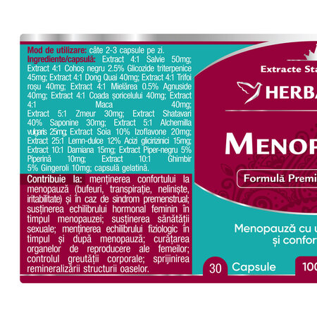 MenopauZen, 30 capsule, Herbagetica 688946