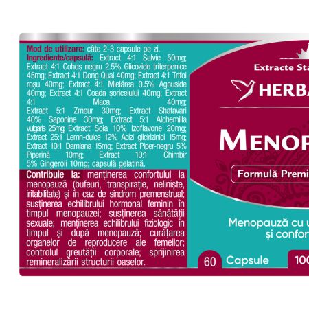 MenopauZen, 60 capsule, Herbagetica 688943