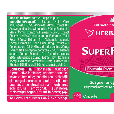 SuperFecund Femei, 120 capsule, Herbagetica 688940