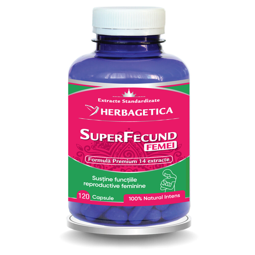 SuperFecund Femei, 120 capsule, Herbagetica