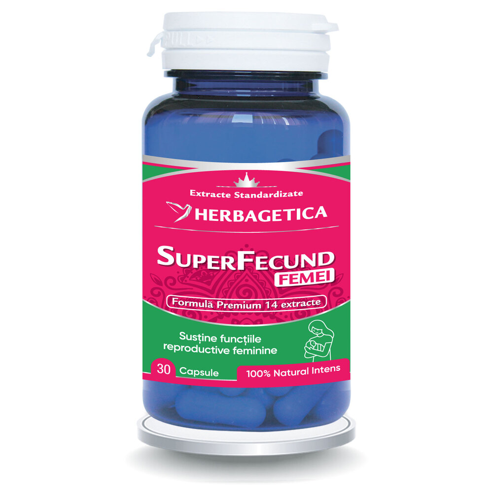 SuperFecund Femei, 30 capsule, Herbagetica