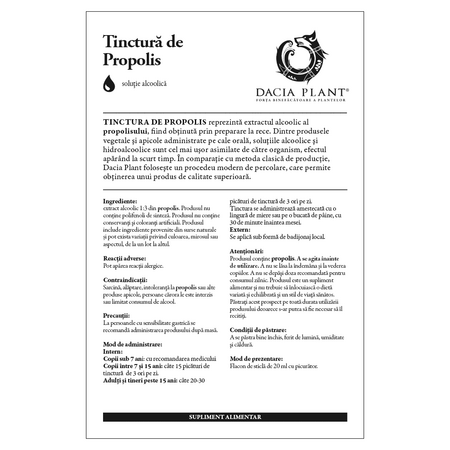 Tinctura de Propolis, 20 ml, Dacia Plant 593172