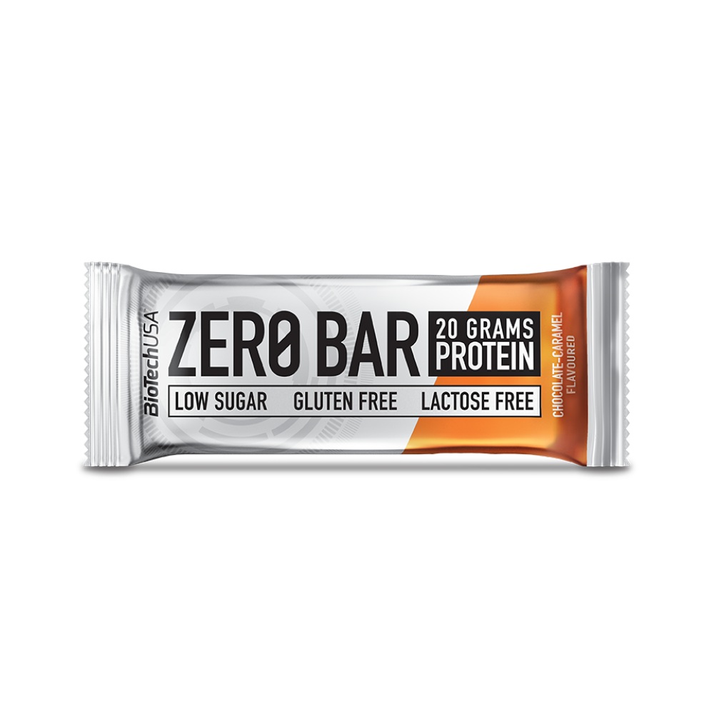 Baton proteic Ciocolata si Caramel Zero Bar, 50 g, BioTechUSA