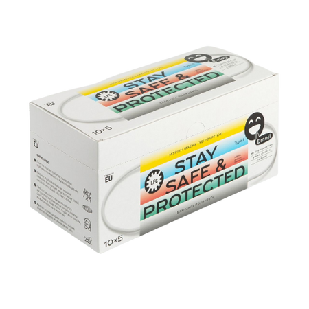 Masti protectie de uz medical, colorate 3 straturi TIP II, 10 x 5 bucat, Elgeka