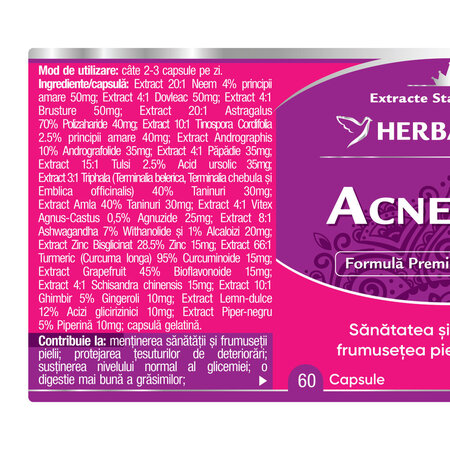 AcnePrim, 60 capsule, Herbagetica 688727