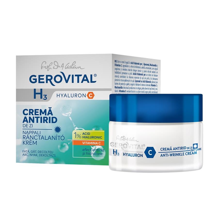 Crema antirid de zi H3 Hyaluron C, 50 ml, Gerovital