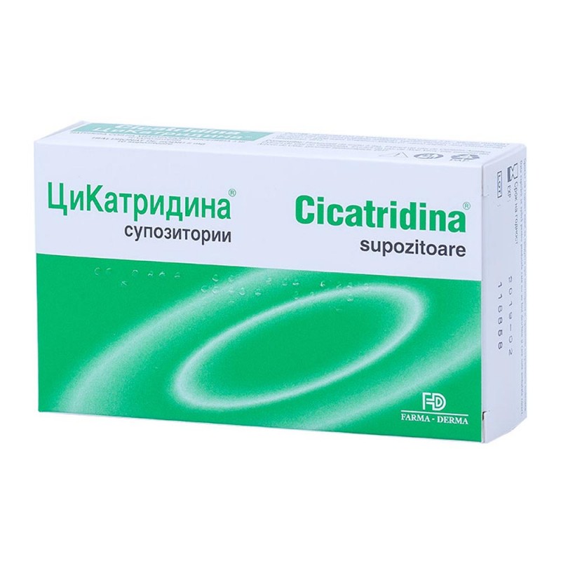 Cicatridina supozitoare, 10 bucati, Farma-Derma Italia