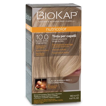 Vopsea de par nuanta Golden Extra Light Blond 10.0 Nutricolor, 140 ml, Biokap 