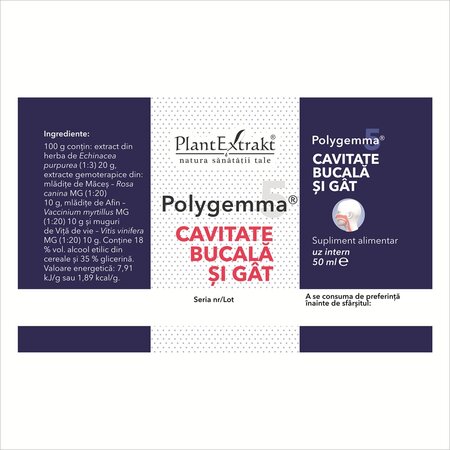 Polygemma 5, Cavitate bucala si Gat, 50 ml, Plant Extrakt 731369