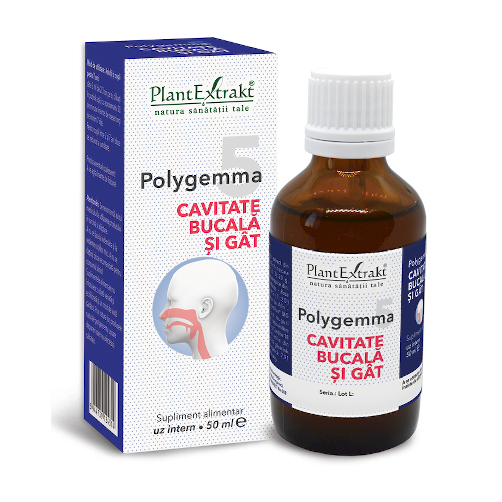 Polygemma 5, Cavitate bucala si Gat, 50 ml, Plant Extrakt