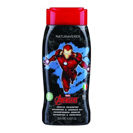 Sampon si gel de dus cu galbenele si musetel Avengers Iron Man, 250 ml, Naturaverde