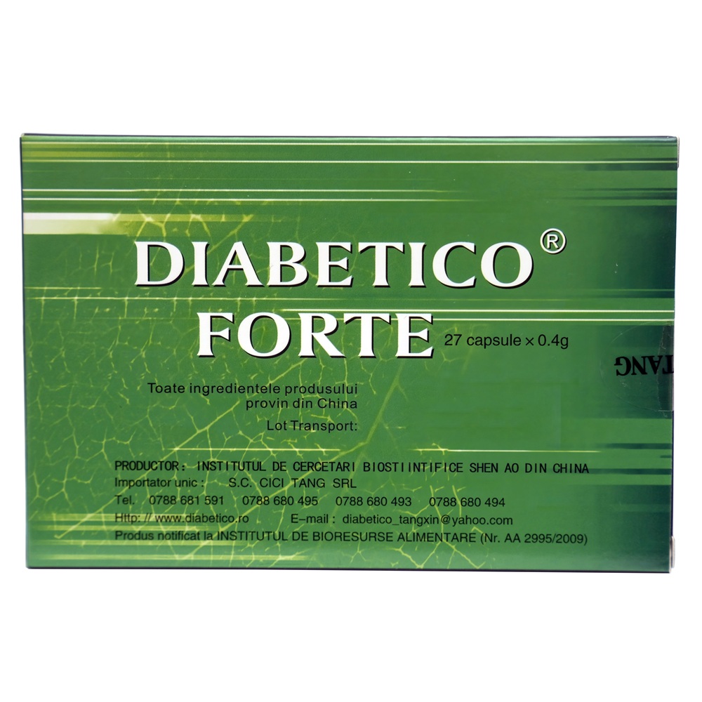 Diabetico Forte, 27 capsule, China