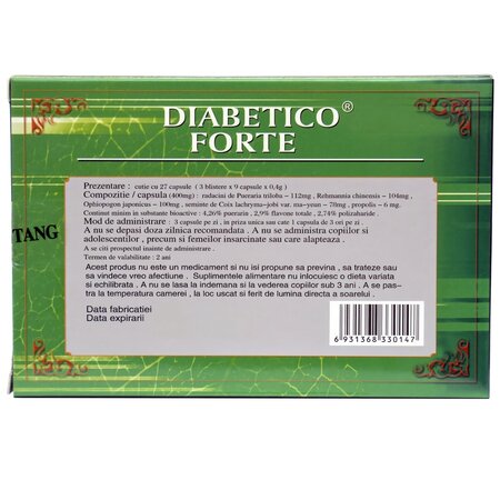 Diabetico Forte, 27 capsule, China 704251