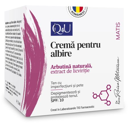 Crema pentru albire Matis Q4U, 50 ml, Tis Farmaceutic