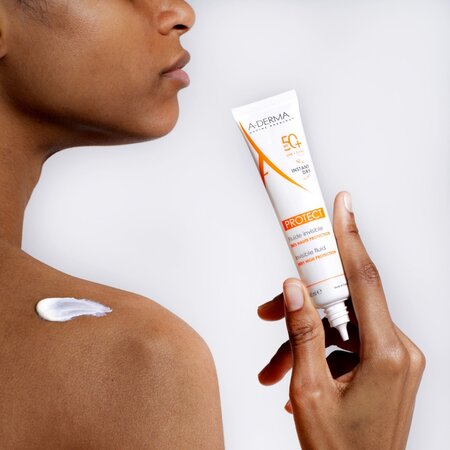 Fluid pentru fata cu protectie solara SPF 50+ Protect, 40 ml, A-Derma 616570