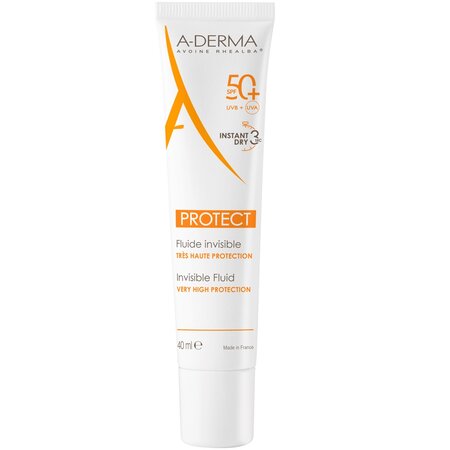 Fluid pentru fata cu protectie solara SPF 50+ Protect, 40 ml, A-Derma 616568
