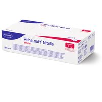 Manusi nepudrate din nitril albe Peha-Soft, Marimea L, 100 bucati, Hartmann