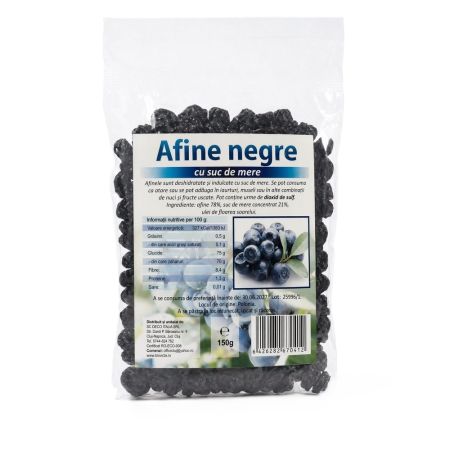 Afine negre cu suc de mere, 150 g, Deco Italia