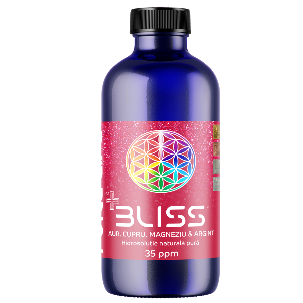 Hidrosolutie cu aur, cupru, magneziu si argint Minerals+ Mix Bliss, 240 ml, Pure Life