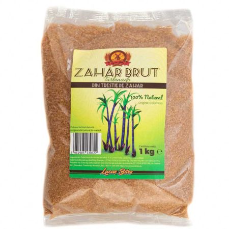 Zahar brun din trestie de zahar, 1 kg, Lucas Bites