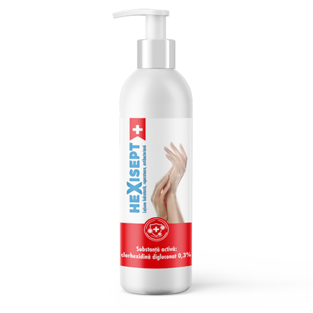Lotiune hidratanta, reparatoare, antibacteriana Hexisept+, 250 ml, Fiterman