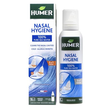 Spray nazal cu apa de mare pentru adulti, 150 ml, Humer 658140