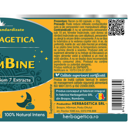 DormBine, 60 capsule, Herbagetica 688562