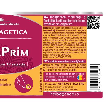 GutaPrim, 60 capsule, Herbagetica 688713