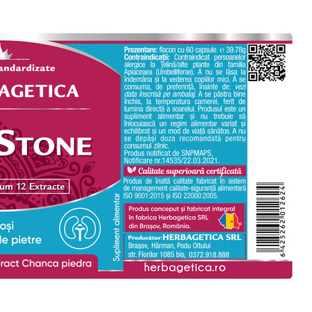 RenoStone, 60 capsule, Herbagetica 688957