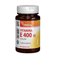Vitamina E naturala, 400 UI, 60 capsule moi, Vitaking