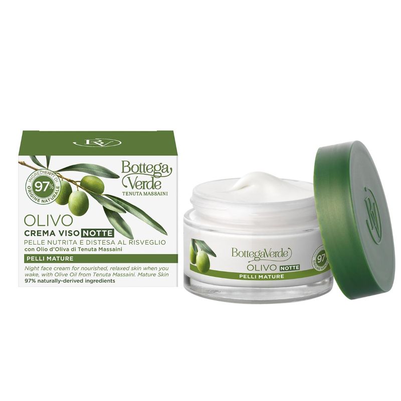 Crema de noapte pentru ten matur cu ulei de masline, 50 ml, Bottega Verde