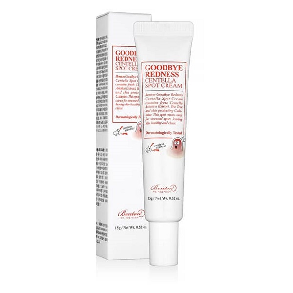 Crema anti-roseata aplicare locala cu Centella Asiatica Goodbye Redness, 15 g, Benton