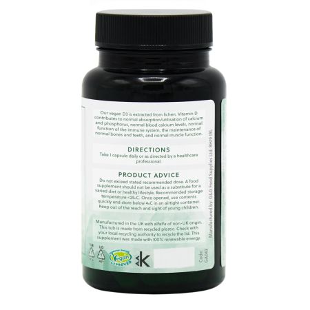 Vitamina D3, 1000UI, 120 capsule, G&G 647387