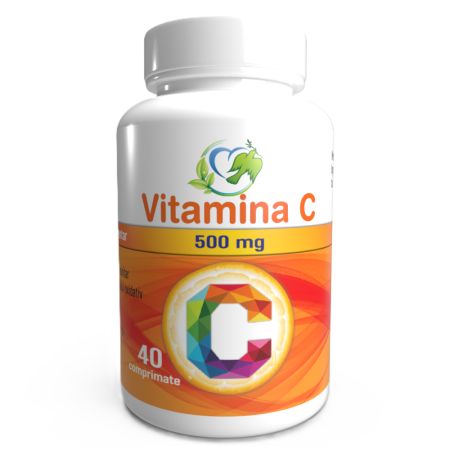 Vitamina C 500 mg, 40 comprimate, Justin Pharma
