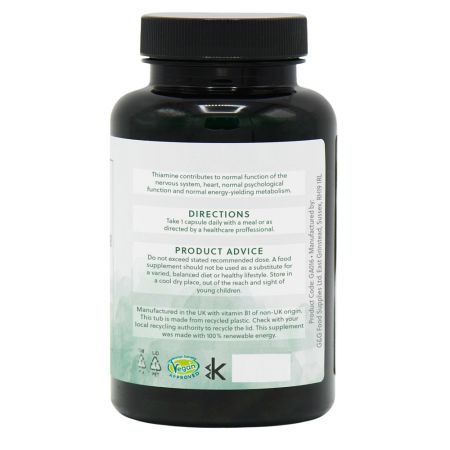 Vitamina B1 Tiamina, 500 mg, 90 capsule, G&G 647420