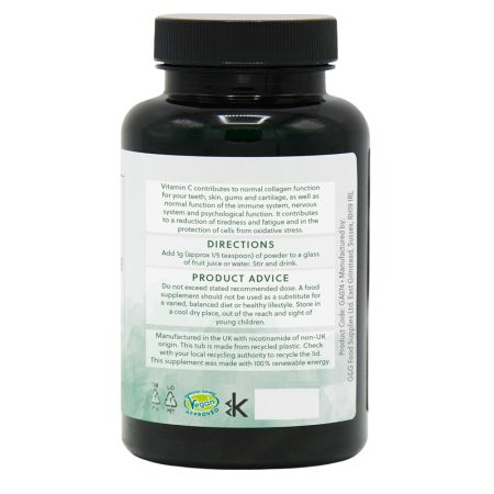 Vitamina C pulbere pura, 150 g, G&G 647531