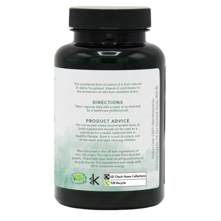 Vitamina E 400UI (Natural D-alfa), 120 capsule, G&G 647135