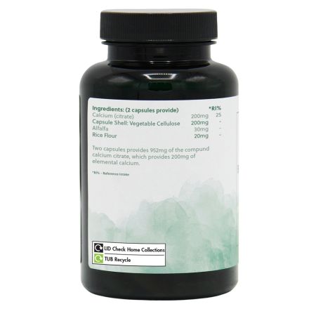 Calciu Citrat, 200 mg, 120 capsule, G&G 647561