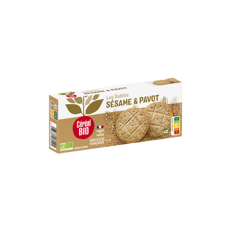 Biscuiti Bio cu unt, susan si mac, 132 g, Bio Junior