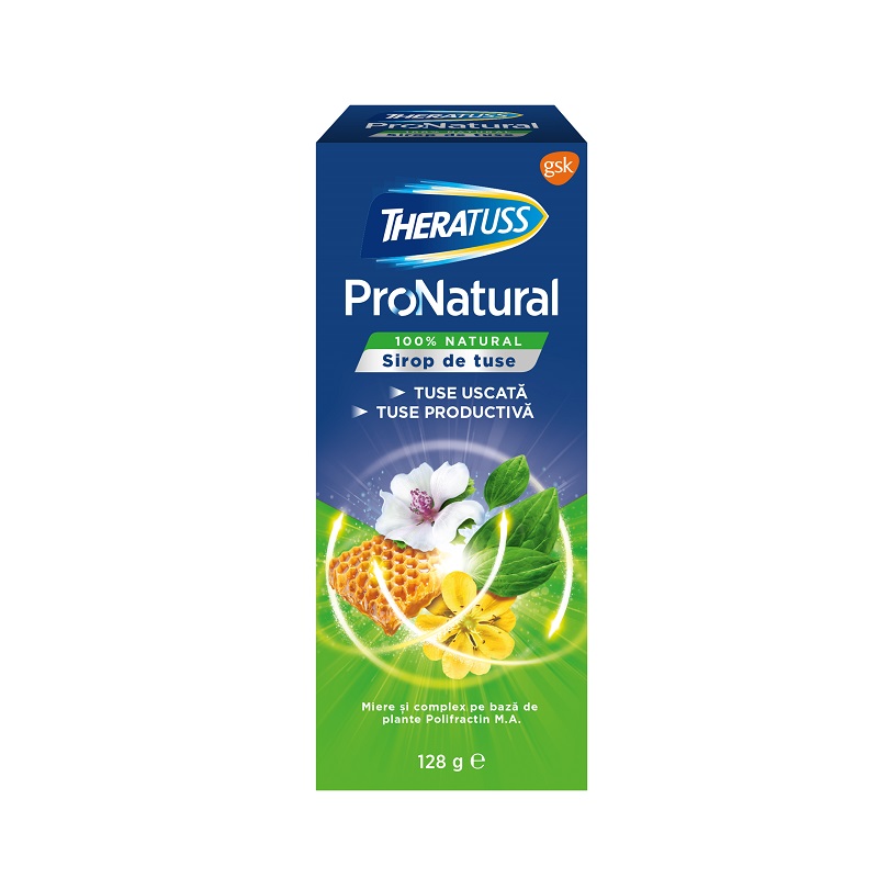 Sirop de tuse Theratuss ProNatural, 128 g, Gsk