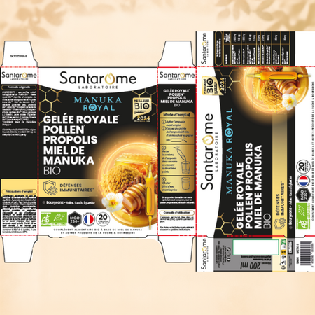 Propolis Manuka Royal, 20 fiole x 10 ml, Santarome 749240