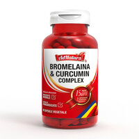 Supliment pentru sistemul imunitar Bromelaina si Curcumin Complex, 60 capsule, AdNatura