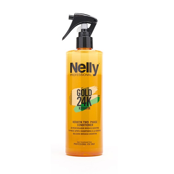 Balsam in doua faze Gold 24K Keratin, 400 ml, Nelly Professional