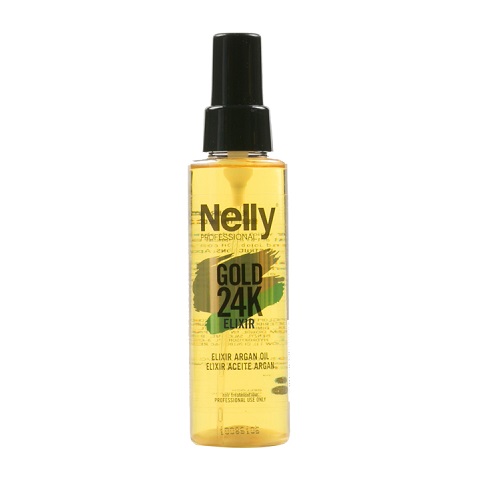 Ulei de argan Gold 24K Elixir, 100 ml, Nelly Professional