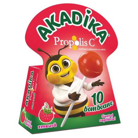 Acadele cu propolis, miere si vitamina C Akadika, 10 bucati, Fiterman Pharma 