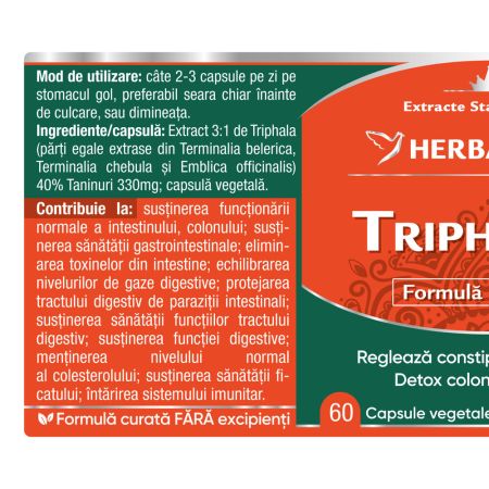 TriphaLax, 60 capsule, Herbagetica 688922