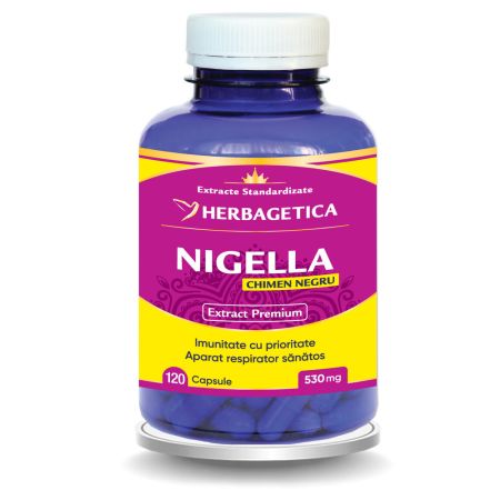 Nigella chimen negru, 120 capsule, Herbagetica
