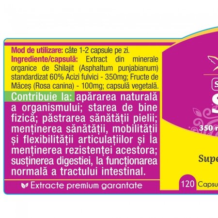 Super Shilajit Mumio, 120 capsule, Herbagetica 604062