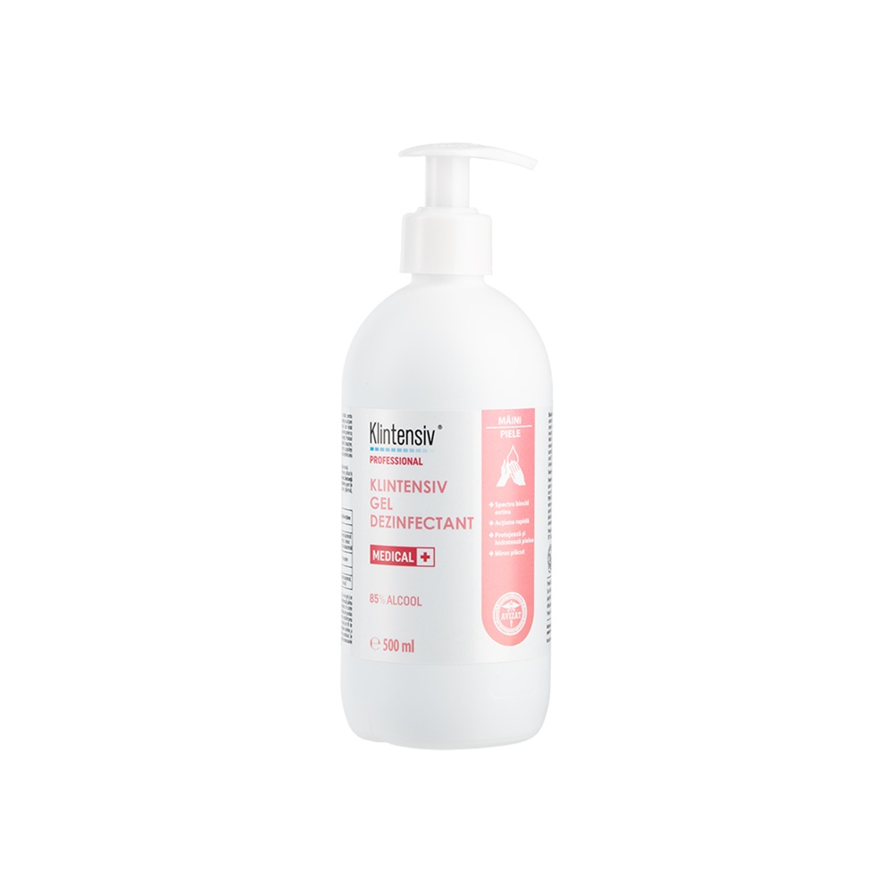 Gel hidroalcoolic pentru dezinfectarea mainilor, 500 ml, Klintensiv