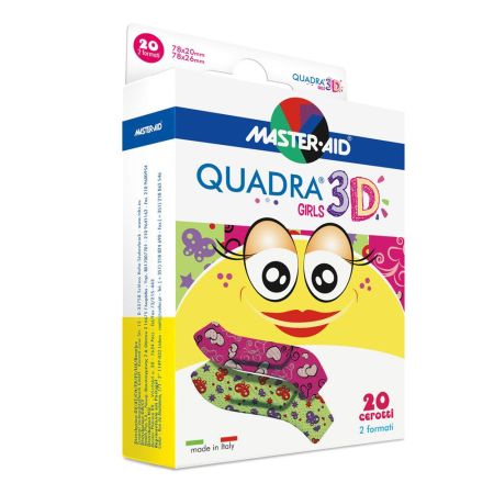 Plasturi pentru copii 3D Girls Quadra Master-Aid, 20 bucati, Pietrasanta Pharma